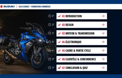 Suzuki – Formations technico-commerciales nouveaux produits moto